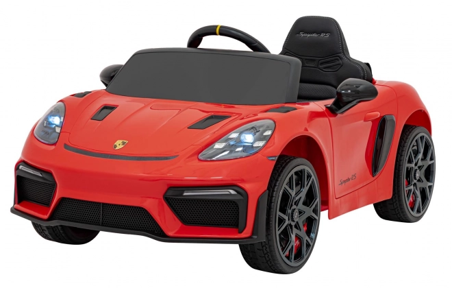 Elektrisches Spielzeugauto Porsche 718 mit MP4-Audiopanel – Rot