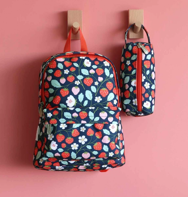 A Little Lovely Company Kleiner Kinderrucksack – Erdbeeren