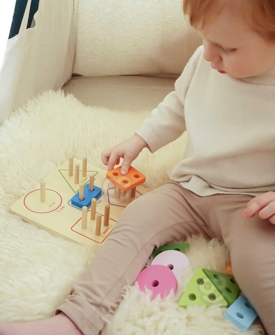 Holzpuzzle Geometrische Formen
