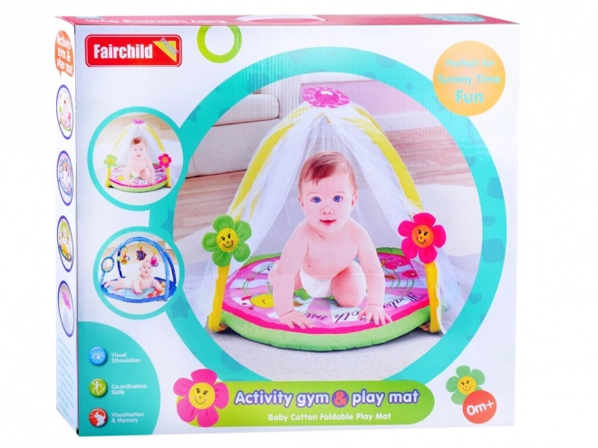 Niedliche Babyspielmatte mit Moskitonetz