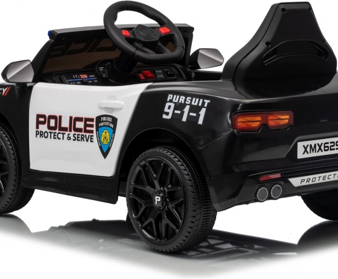Schwarzes Polizeiauto 911 Agentur