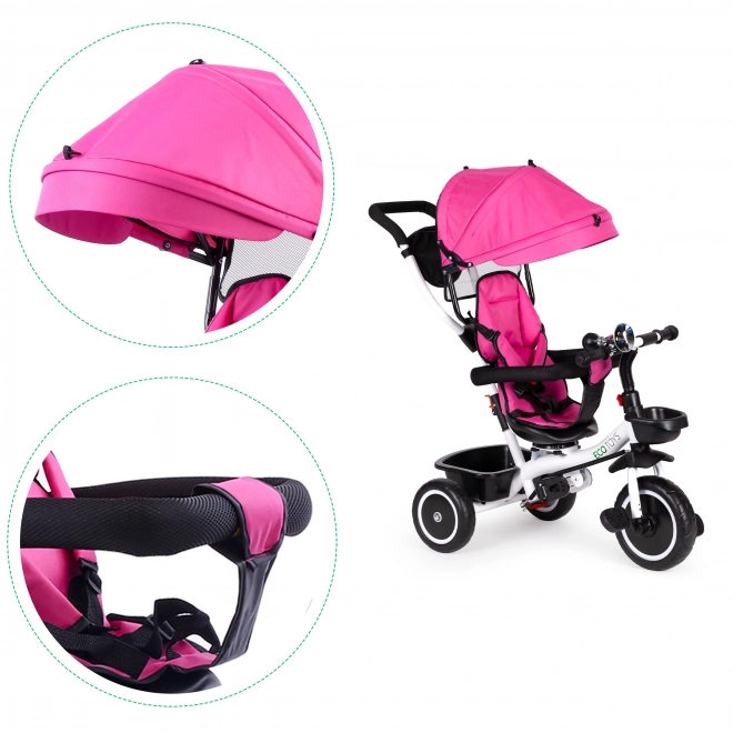 Dreirad mit 360° Drehbarem Sitz ECOTOYS Pink