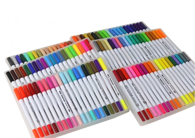 Doppelendige Marker-Set mit 80 Farben im Organizer