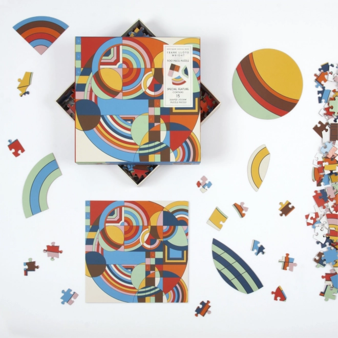 Quadratisches Puzzle Frank Lloyd Wright Hoffman House Rug 500 Teile