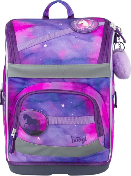 BAAGL Schulset Zippy Plus Pferd - Schulranzen, Federmäppchen, Beutel