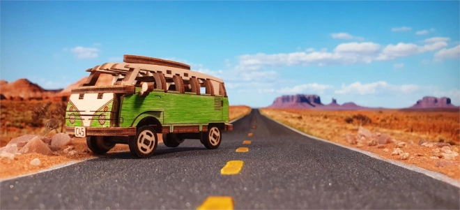 3D-Holzpuzzle Superfast Minibus Retro