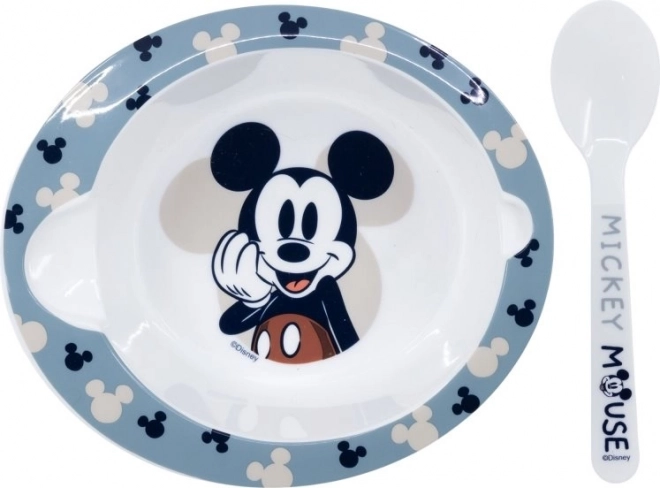 Mickey Mouse Suppenschale mit Löffel