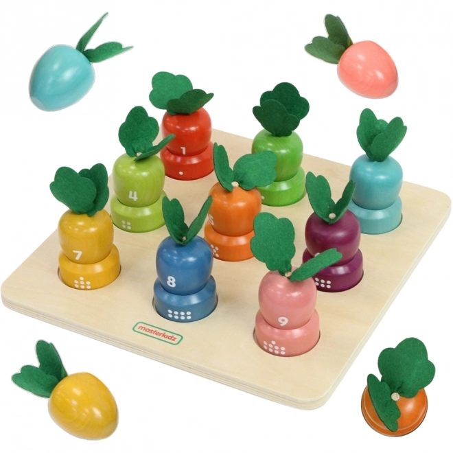 Masterkidz Lernspieltafel Gemüse Zahlen und Farben Montessori