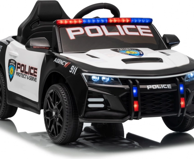 Schwarzes Polizeiauto 911 Agentur