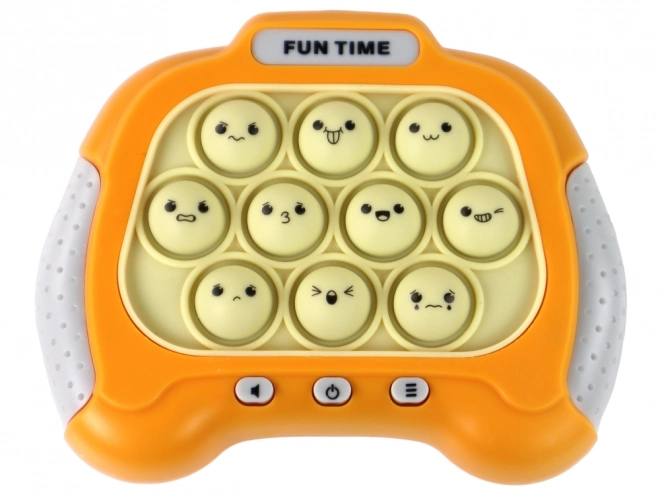 Sensorische Spielkonsole Pop It mit Licht und Sound in Gelb