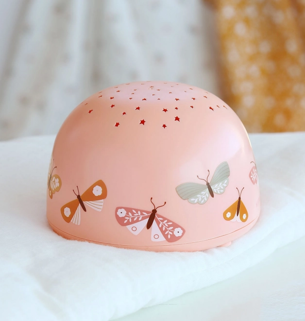 A Little Lovely Company Lampe mit Projektor – Schmetterlinge