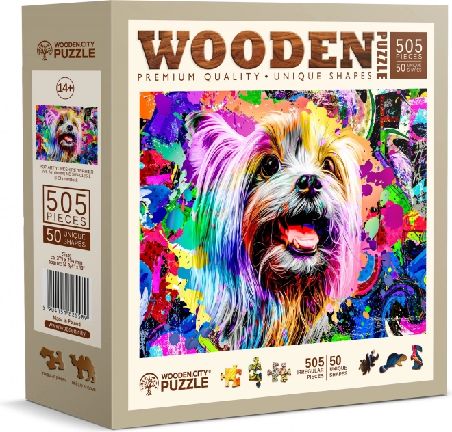 Holzpuzzle Pop Art Yorkshire Terrier