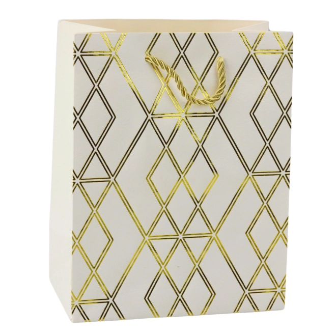 Papiergeschenktasche mit goldenen Mustern