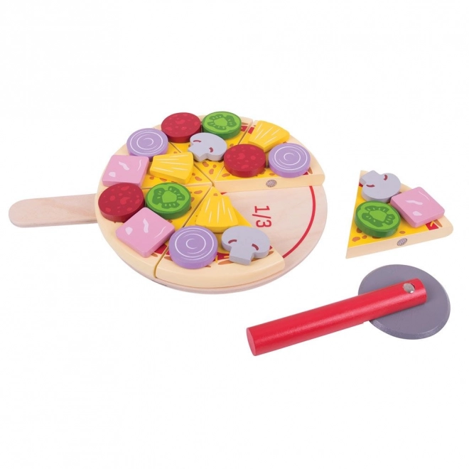 Bigjigs Toys Holz Pizza zum Schneiden