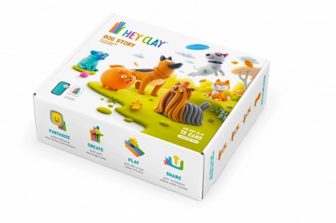 Hey Clay: Hundegeschichten - Set mit Modelliermasse