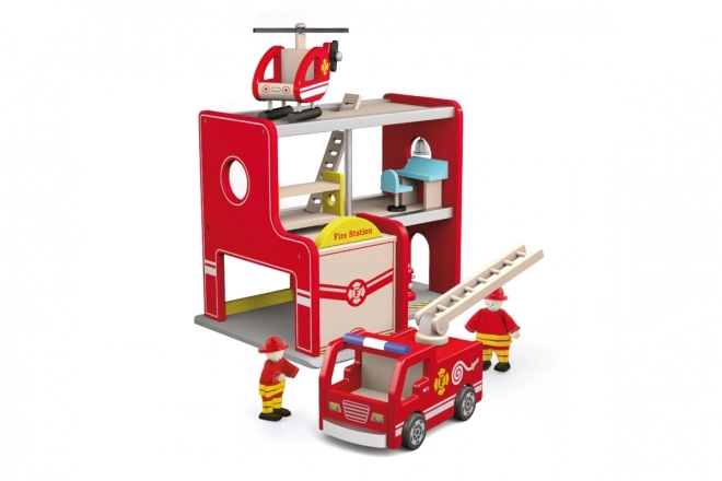 Holz Feuerwehrstation Spielset