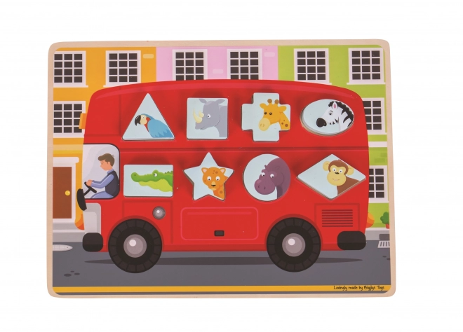 Vokselpuzzle Bus mit Tieren