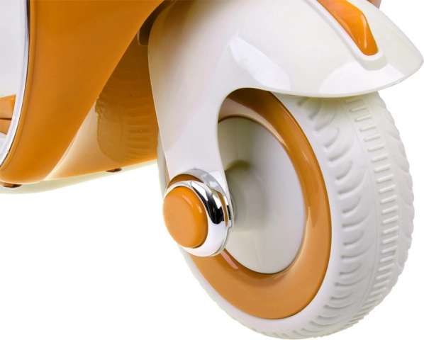Klassischer elektrischer Kinderscooter orange – Grün