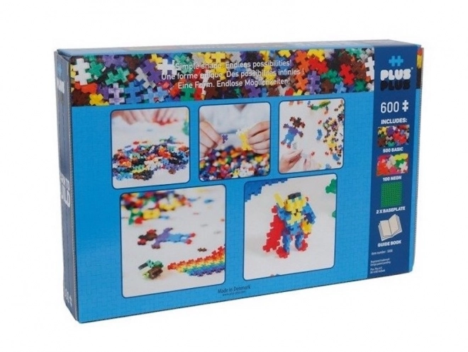 Konstruktionsspielzeug Plus-Plus Mini Mix 600 Teile mit Platten