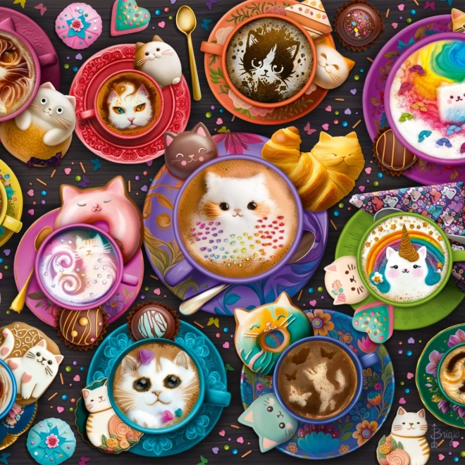 Puzzle Kaffee Kätzchen 500 Teile