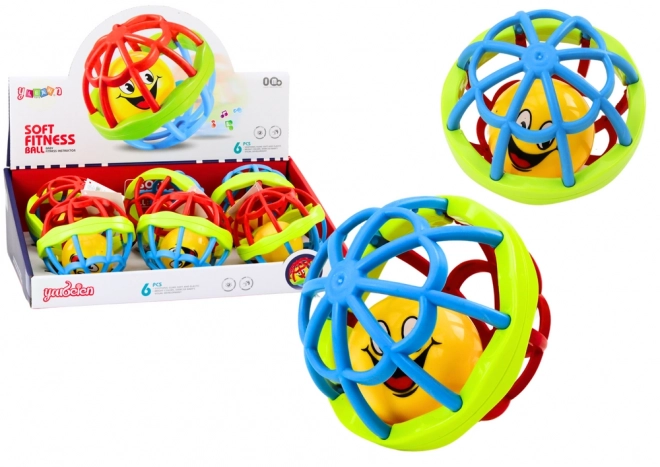 Bunte sensorische Baby-Rasselball