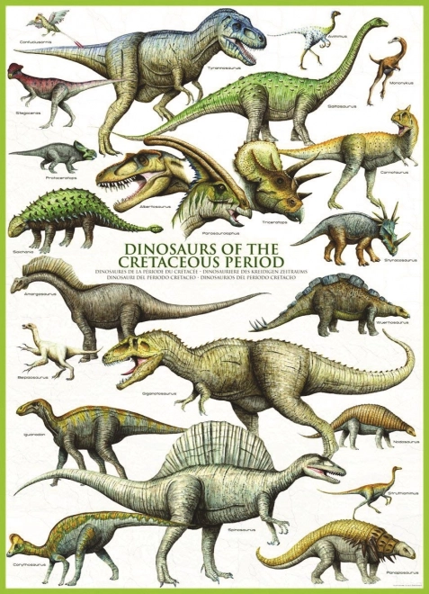 Welt der Dinosaurier Puzzle - Kreidezeit, 1000 Teile