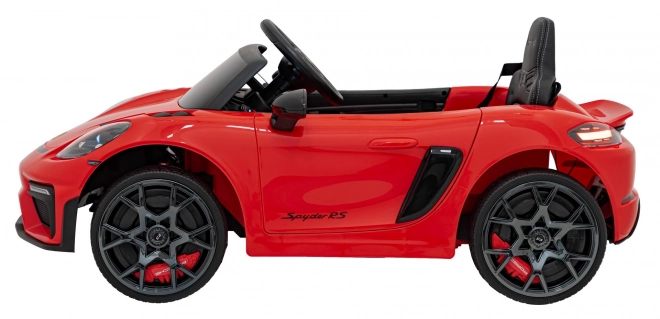 Elektrisches Spielzeugauto Porsche 718 mit MP4-Audiopanel – Rot