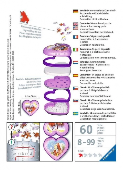 3D Pferde Herz Puzzle-Schmuckdose von Ravensburger