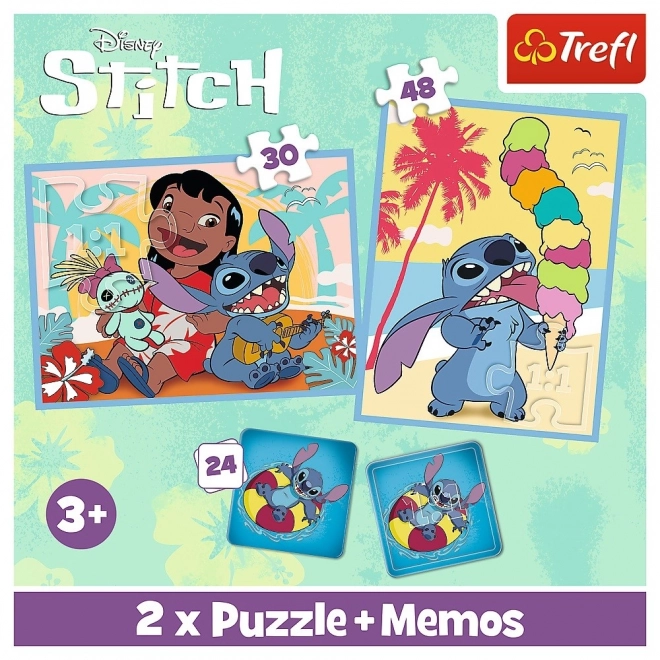 Lilo und Stitch Puzzle und Memo-Spiel Set