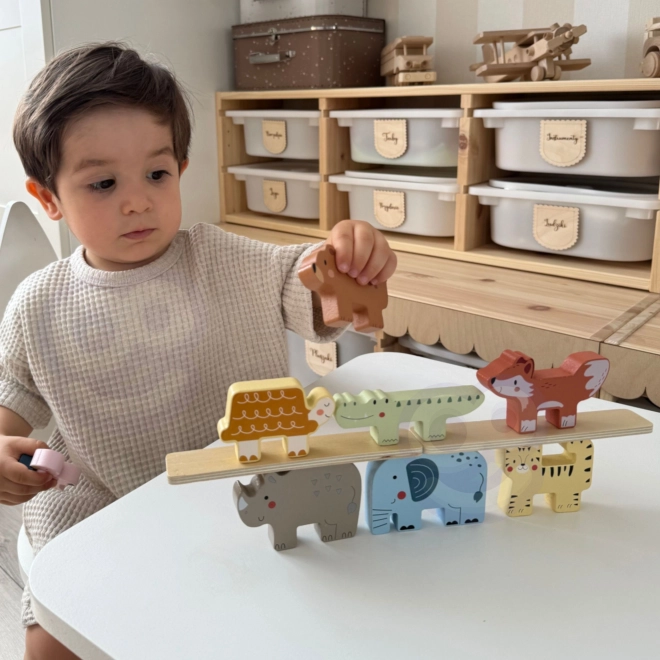 Holztiere Montessori 9 Stk von Tooky Toy