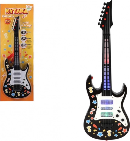 Elektrische Kinder-Gitarre mit Licht und Sound, 53 cm, mit Trageriemen