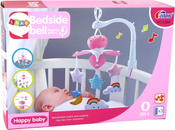Universelles Mobile mit Clip und Plüschspielzeugen Rosa
