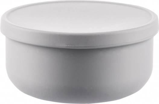 Silikonschüssel mit Deckel, Dove Grey