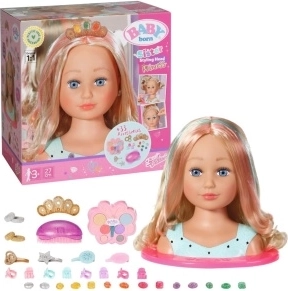 Ältere Schwester BABY born Frisierskopf mit Make-up-Palette