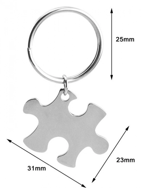 Stahlanhänger in Puzzleform