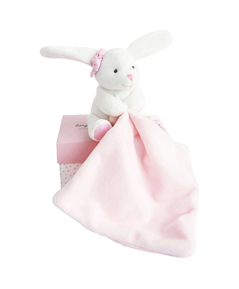 Doudou Geschenkset Rosa - Hase mit Schmusetuch