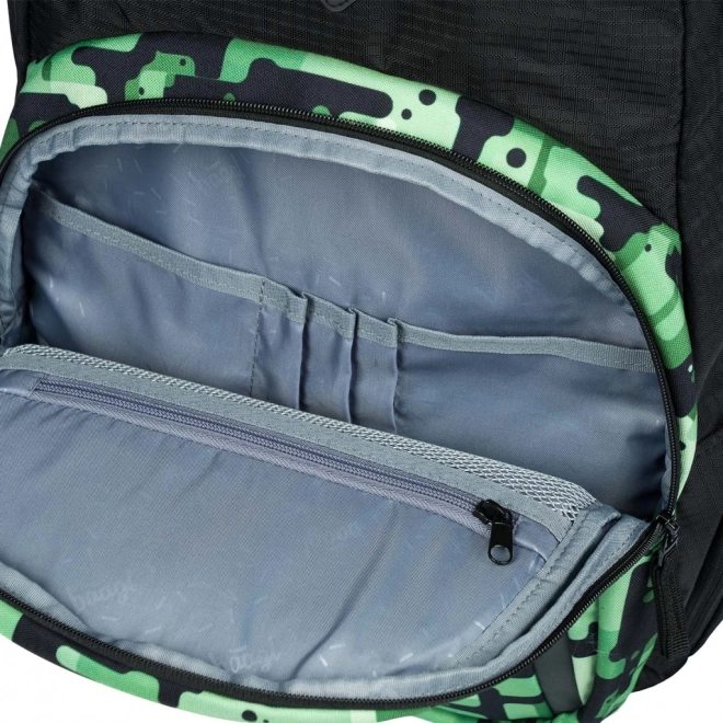 Baagl 3er-Set Coolmate Grün: Rucksack, Federmäppchen, Tasche