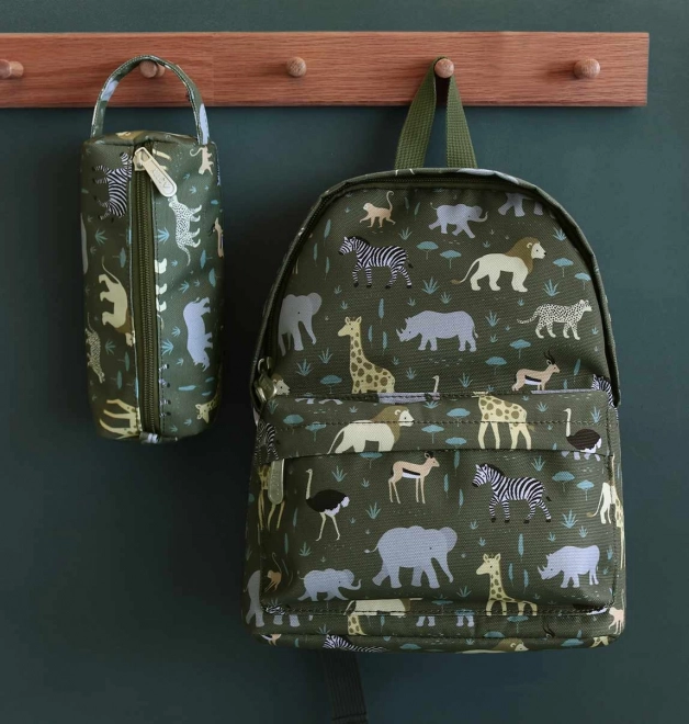 A Little Lovely Company Buntstiftetui – Tiere der Savanne
