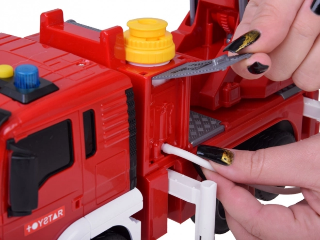 Feuerwehrauto mit Wasserfunktion, beweglicher Leiter, Licht und Sound