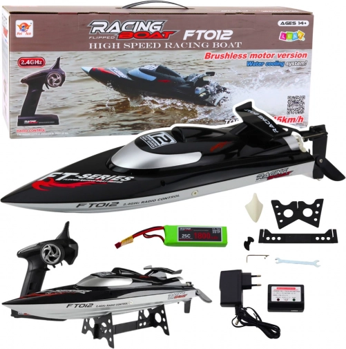 Rennboot RC FT012 Schwarz, max. 50 km/h