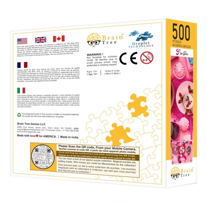 Brain Tree Puzzle: Rosa Tischdeko 500 Teile
