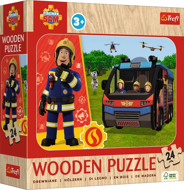 Holzpuzzle Feuerwehrmann Sam 24 Teile