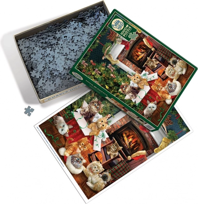 Weihnachtliche Kätzchen Puzzle 1000 Teile von Cobble Hill