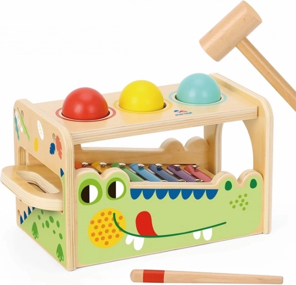 Hammerbank und Xylophon Krokodil 2Kids Spielzeug