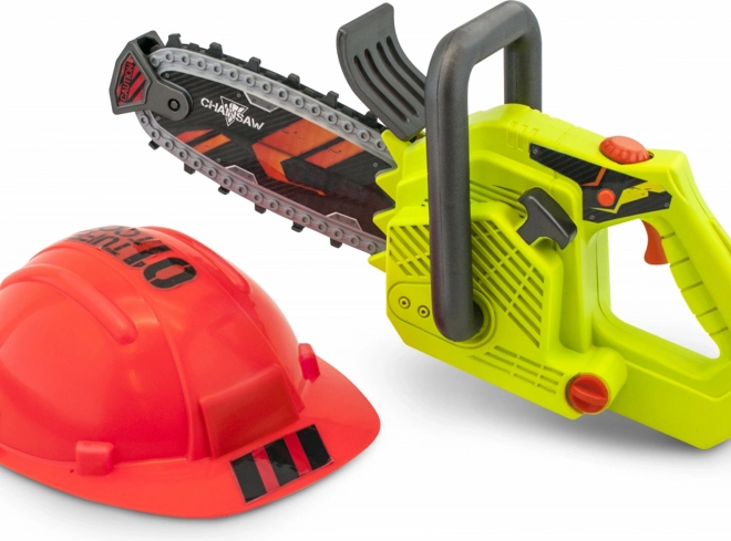 Tuff Tools Kinder-Motorsäge mit Helm, 36 cm