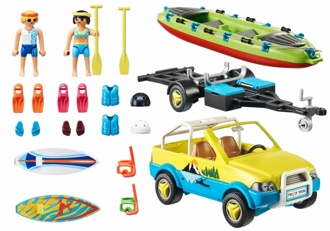 Playmobil Family Fun Strandauto mit Bootsanhänger