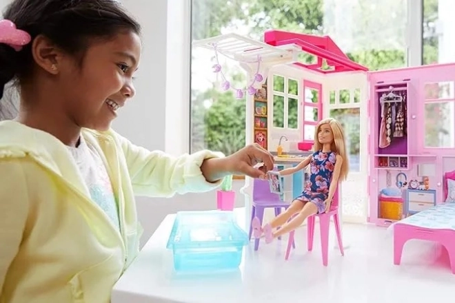 Barbie Puppenhaus mit Zubehör und Puppe