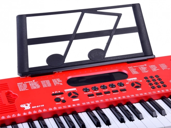 Rotes Kinder-Keyboard mit Mikrofon