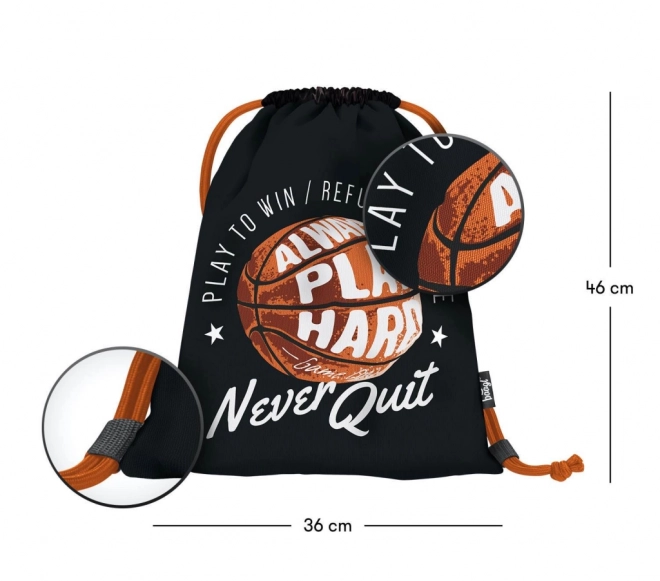 Baagl Turnbeutel Basketball-Design