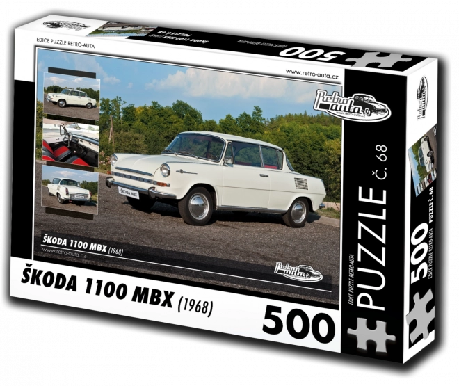 RETRO-AUTO-Puzzle Škoda 1100 MBX 1968 500 Teile